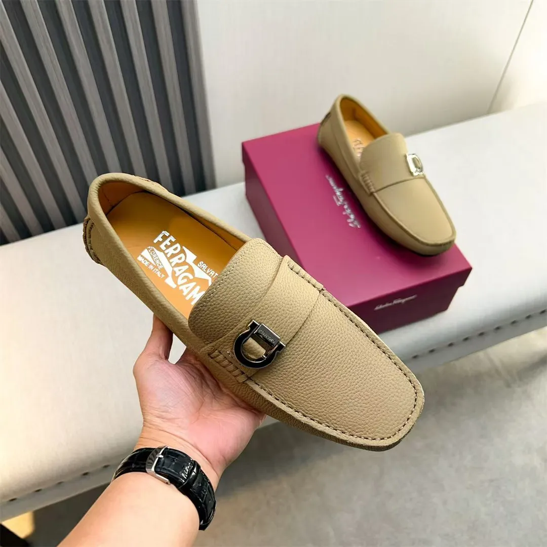 Men's shoes 💰560 Ferragamo new high-end quality 🔥 black cowhide ➕ cowhide lining size 38-45